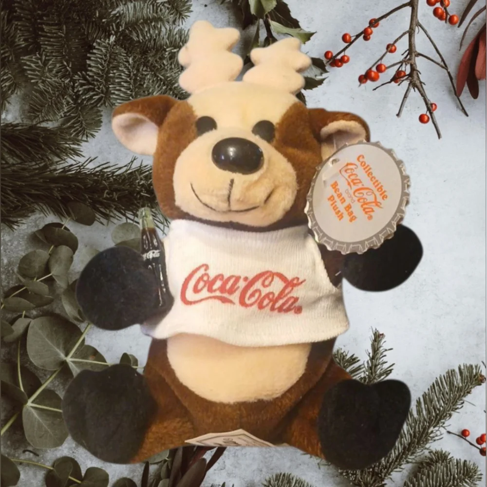 Coca-Cola Plush Reindeer with Bottle
